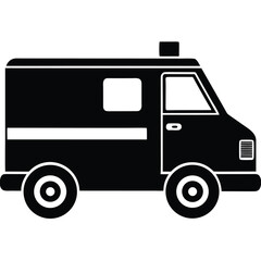 ambulance silhouette vector icon