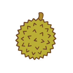 Simple Durian Fruit Cartoon Icon