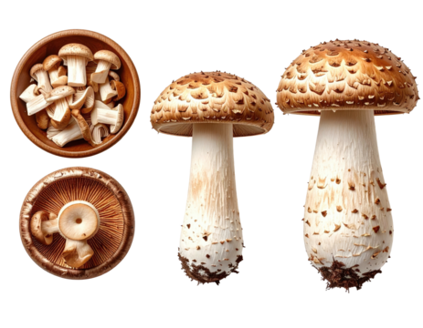 Close-up view of mushrooms