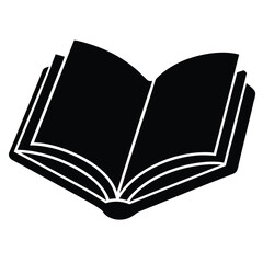book silhouette vector icon