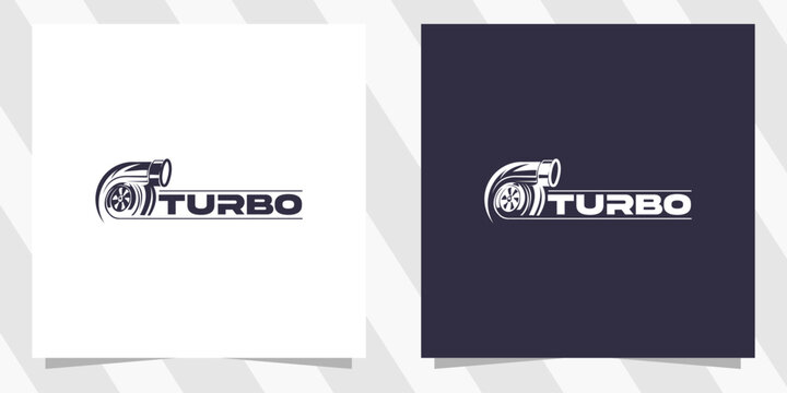turbo racing logo design vector