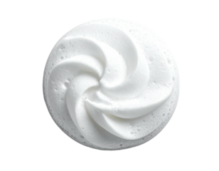 Whipped cream swirl close-up