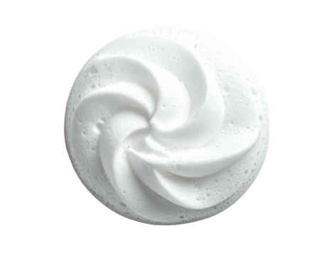 Whipped cream swirl close-up