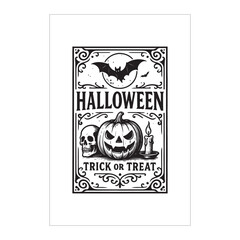 Halloween Trick or Treat Vintage Design