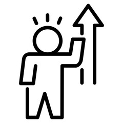 Empower Icon Line Style Vector Illustration 