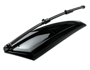 Black vehicle windshield component