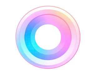 Abstract circular design with concentric rings of pastel colors