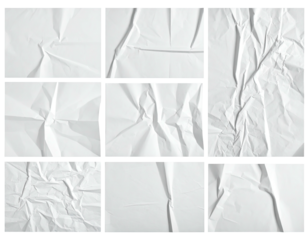 A grid of crumpled paper
