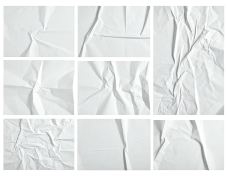 A grid of crumpled paper