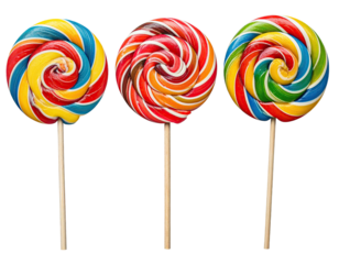 Colorful swirl lollipops on sticks (1)