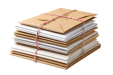 Stack of Papers Bundled Together isolated on transparent background Remove png, Clipping Path, pen tool