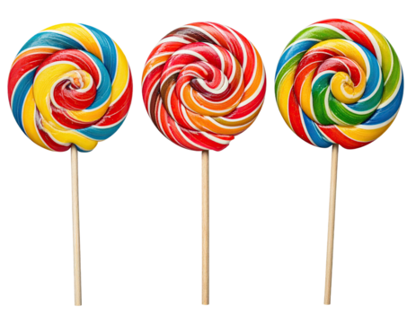 Colorful swirl lollipops on sticks (1)