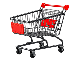 3D rendered shopping cart