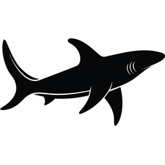 hammerhead shark silhouette vector icon