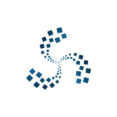 abstract vortex vector logo design graphic template. swirl vector illustration. dotted, whirl, dots, speckles abstract concentric circle. Spiral, swirl, twirl element. Circular and radial linesa