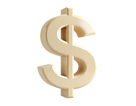 Creamy dollar symbol
