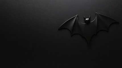 A black bat with a white outline on it
