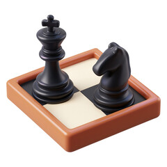 Chess King And Knight 3D Icon
