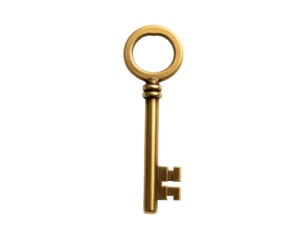 Golden antique key