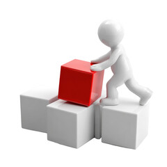 Pushing the Red Cube: Standing Out Among White Building Blocks