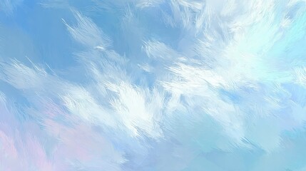 A painting of a sky with clouds