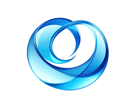 Abstract circular design in vibrant blue