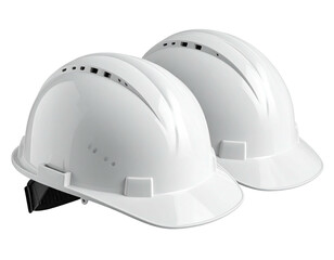 Fototapeta premium Two white safety helmets