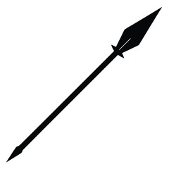 spear silhouette vector icon