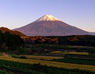 Mountain landscape at dawn