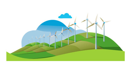 wind turbines in the field