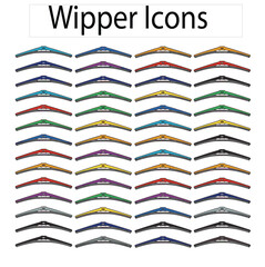 Wiper Icon Car Windshield Cleaning Vector Illustration