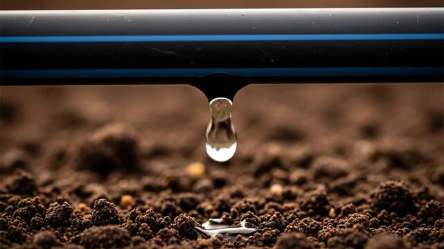 A simple and effective solution for water conservation, showcasing drip irrigation's vital role in sustainable farming practices that nurture growth