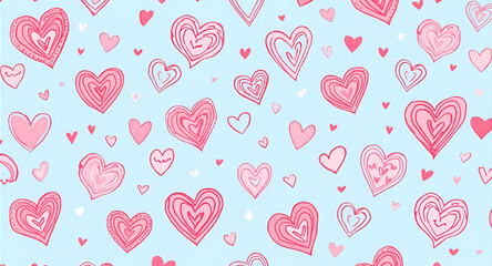 seamless pattern with hearts