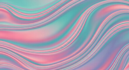 Obraz premium Abstract pastel gradient background with flowing lines and iridescent colors, concept for website backdrop, digital art and creative graphic design projects
