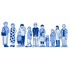 さまざまな人々のイラスト