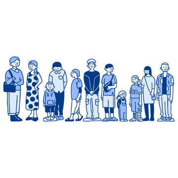 さまざまな人々のイラスト