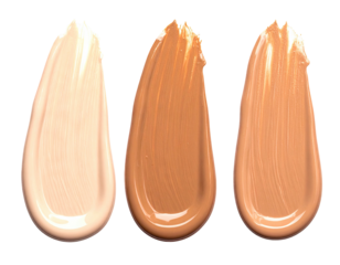 Three shades of foundation