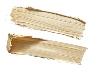 Two light beige paint strokes