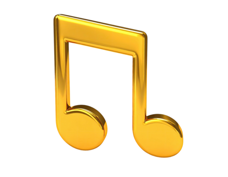 Gold music note graphic