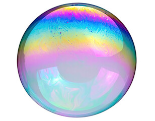 Vibrant iridescent soap bubble