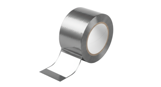 Grey Duct Tape Roll Isolated featuring duct tape, adhesive tape, packing tape, gray tape, silver tape