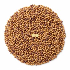 Whole Mustard Seeds on White Background