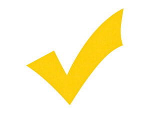 Bright yellow checkmark symbol