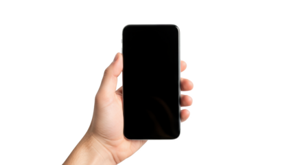 Hand Holding Modern Smartphone Device featuring hand, holding, phone, smartphone, mobile high quality professional mockup design