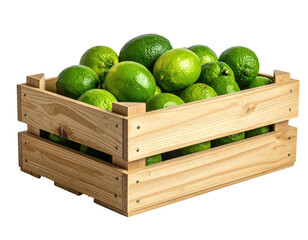 Wooden crate filled with limes (2)