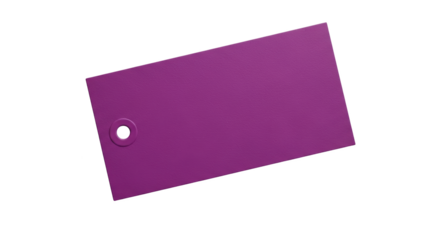 Purple Tag with Hole featuring tag, purple, blank, hole, label isolated on clean white background minimalist