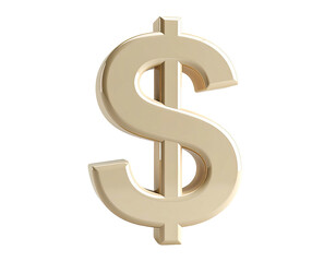 Fototapeta premium Gold dollar sign, 3D render