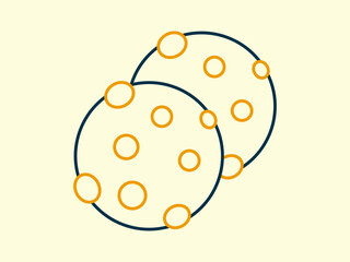 Cookies icon. Thanksgiving icon. Simple vector in modern thin line style. Vector illustration.