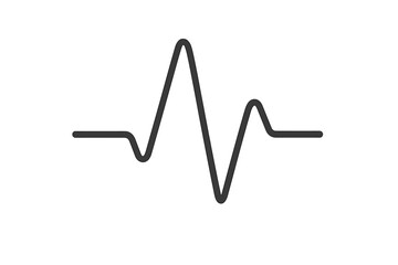Heartbeat line icon. Pulse and cardiogram concept. Vector EKG and ECG wave signal for medical app and health design. Simple heart rhythm graphic. Lifeline on monitor symbol.