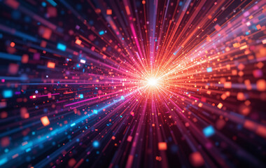 Naklejka premium Speed Abstract background image, light, diffusion, space, circle, line, glitter, lighting, banner texture advertising poster